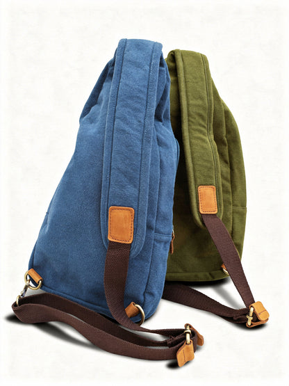 Tablet Bag | Canvas Leather Sling Bag