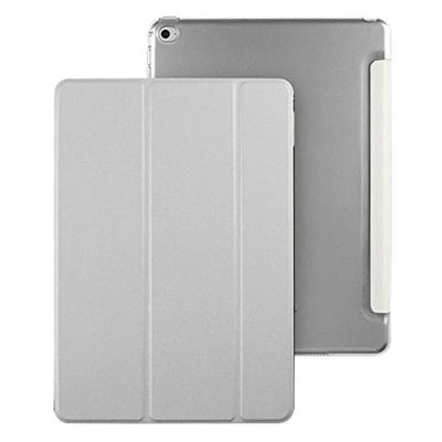 iPad Flip Cover - Slim & Durable Protection | Classic Case in light gray with tri-fold front and transparent back, compatible with 10 Gen and 11 Gen models