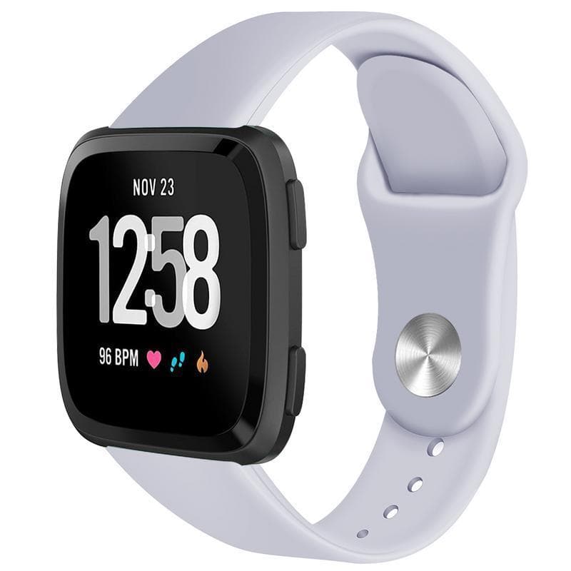 Fitbit Versa Silicon Sports Band - Grey (Small) - Zoodle Fitbit Straps