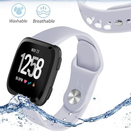 Fitbit Versa Silicon Sports Band - Grey (Small) - Zoodle Fitbit Straps