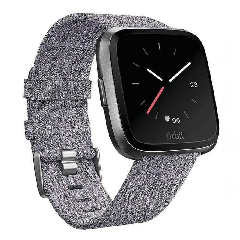 Grey Soft Woven Fabric Strap for Fitbit Versa - Zoodle Fitbit Straps