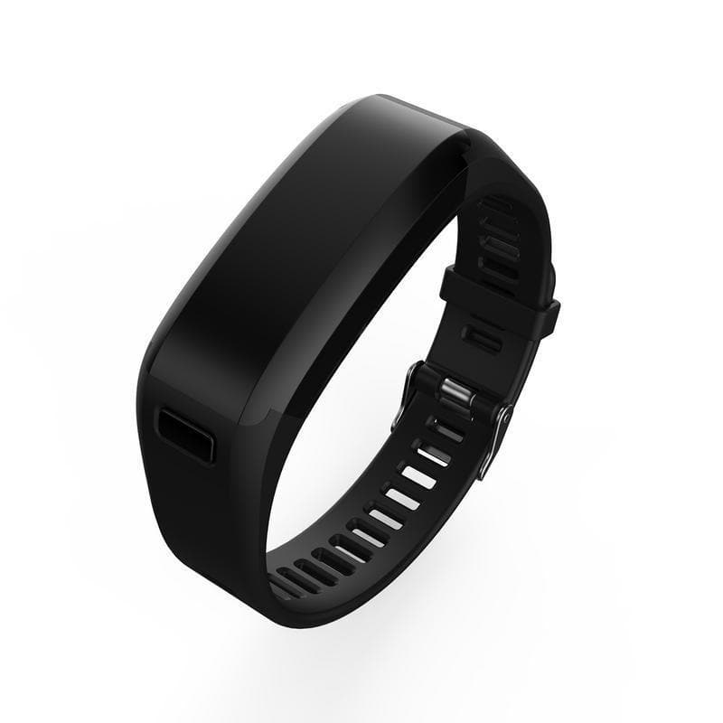 Black Silicon Replacement Band for Garmin Vivosmart and Vivosmart HR - Zoodle Garmin Straps