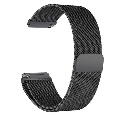 Deep Black Grey Milanese Loop Stainless Steel Band for Garmin Vivoactive 3 - Zoodle Garmin Straps