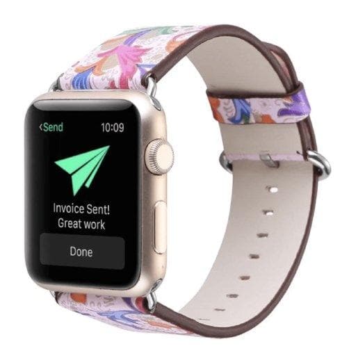 Leather Printed Strap for Apple Watch - Zoodle