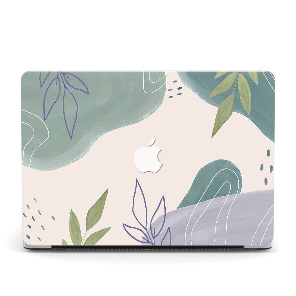 Designer Case - Geometric Greenery for MacBook - Zoodle Laptop hard cases