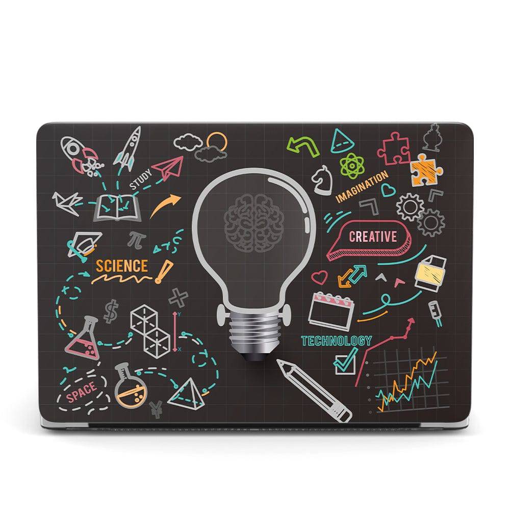 Designer Case - Light Bulb Moments in Black for MacBook - Zoodle